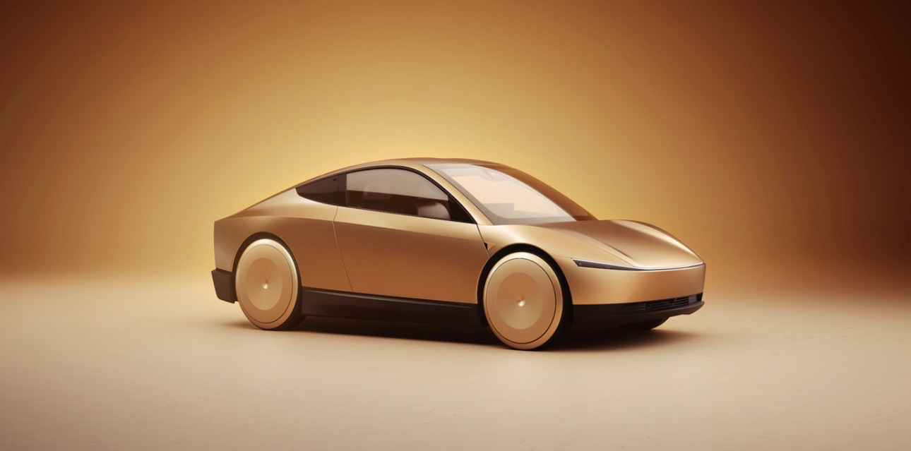Futuristic autonomous electric vehicle with minimalist design